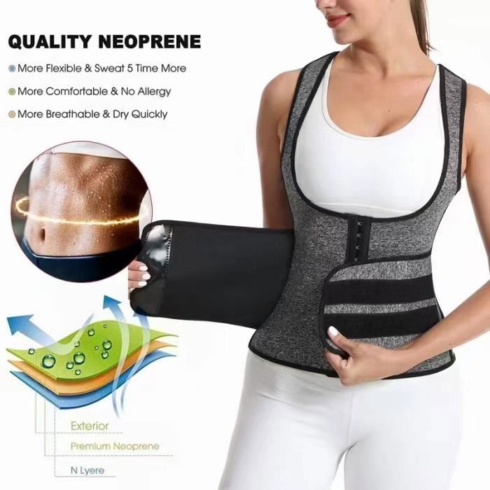 Ceinture de Sudation Femme Gaine Abdominale Minceur Serre Taille Cincher Corset Amincissante Ventre Plat Ceinture pour Sport Fitness