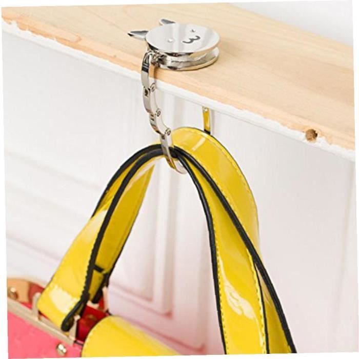 4 Pièces Accroche Sac Pliable En Métal Anti-dérapant