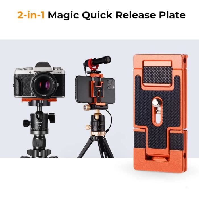 K&F Concept 1,57 m Carbon Fiber Statief – Lichtgewicht & Draagbaar, 360° Kogelkop, 15 kg Draagvermogen, Met Monopod – A255C2 BH-36L Air Pro - K&F Concept