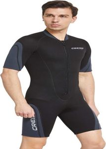 Combinaison Shorty Plongée Homme 1.5mm - Néoprène, Manches Courtes, Fermeture éclair Avant, Neuf