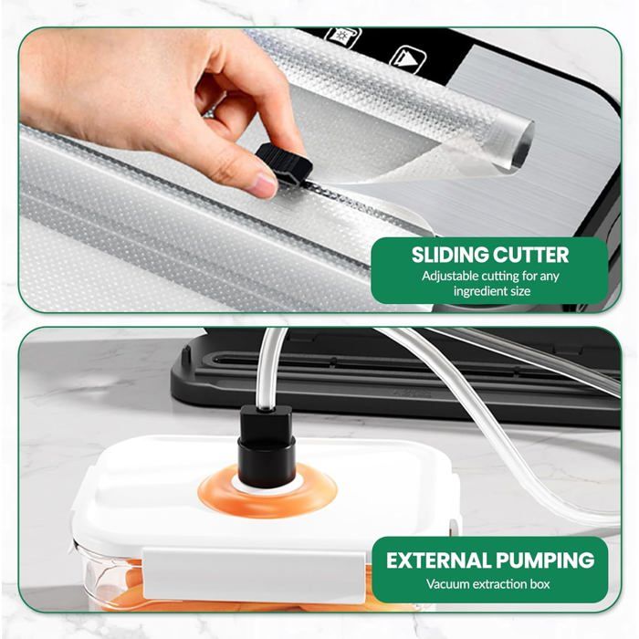 Machine à emballer sous vide en 1, 75 kPa, avec modes sec et