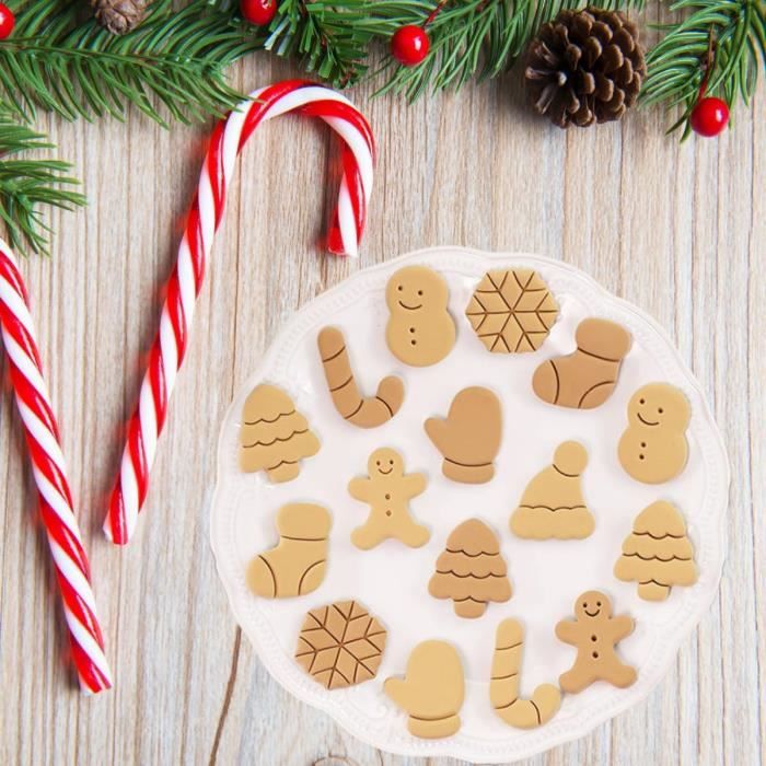 Lot de 2 Emporte Pièces Noël, VIPITH 8 Pièce 3D Moule Biscuit Plastique  Moule à Biscuits pour Enfants Piece Patisserie Noel,Rose - Cdiscount Maison