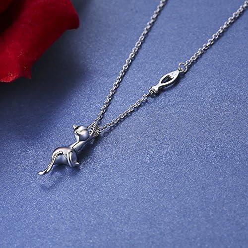 Collier pendentif chat en émail, acier inoxydable argent ou or, bijou femme, bijou fillette, bijou enfant