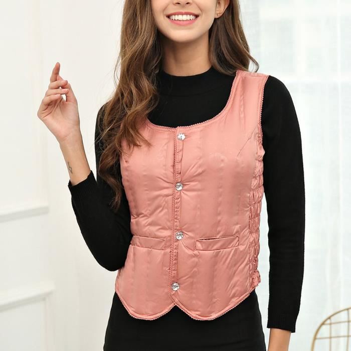 Gilet court sans manche femme discount