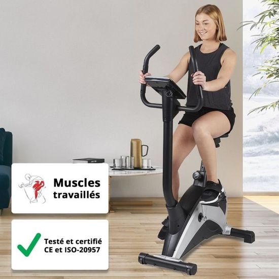 CARE Velo d appartement motorise CV 355 24 programmes Masse d inertie de 11Kg Cdiscount Sport