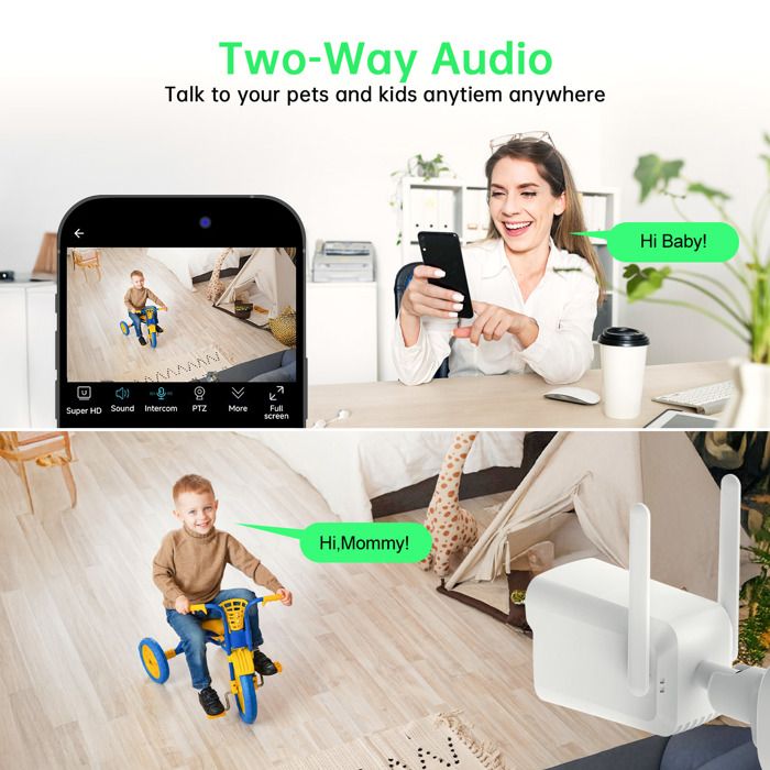 Imou Caméra Surveillance WiFi Intérieure Extérieure 2 en 1,Détection Humaine AI et de Son,1080P Imou Caméra Surveillance WiFi Intérieure Extérieure 2 en 1,Détection Humaine AI et de Son,1080P