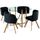 Ensemble table 4 chaises encastrable