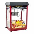 Machine à popcorn noire Royal Catering 1.600W 5 kg/h, 16 L/h Diamètre de la cuve 18,5 cm Téflon Inox RCPS-16E-0