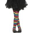 Collants Rayés pour Filles Accessoire pour Enfants Sorcière Carnaval Fête à Thème Halloween Bas Longueur 69-72cm
