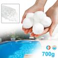 LZQ Balles Filtrantes Matériau filtrant avec 700 g Remplace 25 kg de sable filtrant Accessoire pour piscine Blanc-0