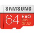 Samsung Carte Micro SD Evo Plus - 64 Go - avec adaptateur SD - Classe 10-0