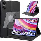 HOM2SEEKER Coque pour Redmi Pad Pro (12,1") - Rotation 360° Antichocs Housse tablette pour Xiaomi Redmi Pad Pro (12,1") - Noir