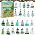 Calendrier De L'Avent 2025 Compte à Rebours, Boîte Cadeau Surprise, Ornement De Noël Mignon En Acrylique Réutilisable Avec 24 Tiroirs Pour Décoration De Fête De L'Action De Grâce, Rouge-B