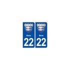EUSKAL HERRIA EH 22 Binic blason ville autocollant plaque sticker - Angles : droits Droits