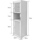 Armoire Salle de Bain Haute sur Pied - KEDIA - Meuble de Rangement Colonne - Blanc - 20*20*75cm