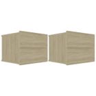 vidaXL Tables de chevet 2 pcs Chêne sonoma 40 x 30 x 30 cm Aggloméré 801060