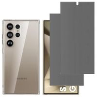Coque pour Samsung Galaxy S24 ULTRA et 2 Verres Trempé Noir Anti Espion Vitre Protection Ecran Phonillico®
