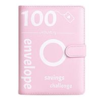 100 Day Challenge Money Saving Binder Enveloppe en Cuir Challenge Binder, Facile, Engageant et Gratifiant