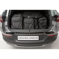 Protection de seuil de coffre chargement en acier pour Opel Grandland X 10/2017- [Anthracite brossé]