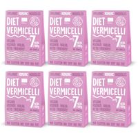 DIET-FOOD Vermicelli de Konjac BIO à Faible Teneur en Glucides, Végan, sans Gluten, Cétogène, Nouilles Instantanées 6 x 370 g