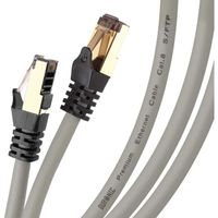 Duronic Câble Ethernet CAT8 Gris 5 M | S/FTP Paire torsadée écrantée et blindée | Bande passante 2GHz / 2000 MHz | Transmission des