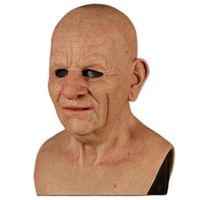 SURENHAP Couverture de visage de vieil homme en latex d'Halloween Halloween Latex Old Man Face Cover deco noel Couleur assortie