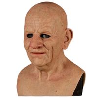 Masque Vieil Homme Réaliste En Latex - Déguisement Halloween Effrayant Adulte - Ajustable - 8