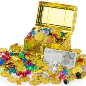 Lot De 6 Petites Boîtes à Bonbons En Plastique Doré - Coffres Décoratifs