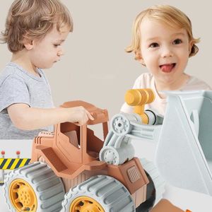 VOITURE - CAMION Pelleteuse de sable pour enfant, jouet en paille de blé, modèle Bulldozer, tracteur, camion de décharge, Mini