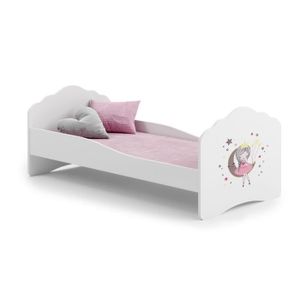 LIT COMPLET Lit enfant - Princesse Endormie - 140x70cm - Bois - Avec sommier et matelas