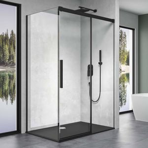 Cabine De Douche Idralite Young 1 Anta - 140 Cm, Hauteur 198 Cm, Porte Coulissante Opaque, Aluminium Et Verre (Neuf)