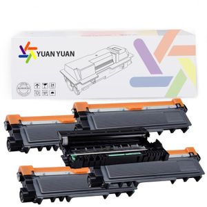Kit Tambour + 4 Toners Compatibles Brother TN2320/DR2300 - Pour DCP-L2500D, HL-L2340DW, MFC-L2700DW... - Rendement 12 000 + 2 600 Pages