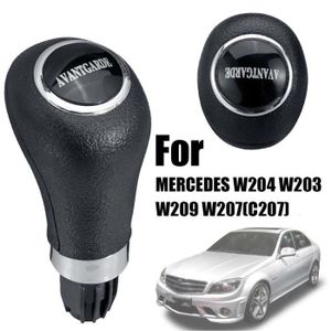 ICT Pommeau de levier vitesse chrome pour Mercedes W204 S204 cuir 2CXNS