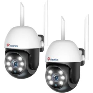 CAMÉRA IP Ctronics Lot de 2 Caméra Surveillance WiFi Exterie