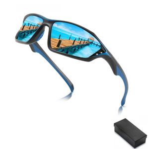 LUNETTES DE SPORT Lunettes de Cyclisme,Lunettes de Cyclisme polarisées pour Ski,Vélo,VTT,Lunettes de Soleil,Lunettes de Soleil Homme Femme-Bleu