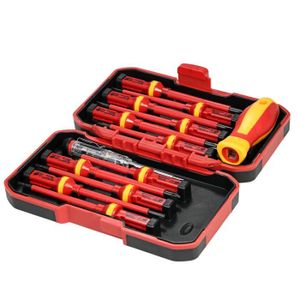 11pc Isolé Tournevis Set Kit Soft Grip Poignées avec étui-Entièrement Isolé
