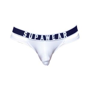 CULOTTE - SLIP Supawear - Sous-vêtement Hommes - Slips Homme - Ribbed Slashed Brief White - Blanc