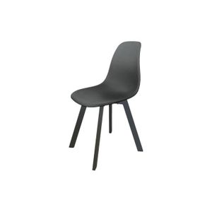 Chaise De Jardin Polypropylene Anthracite Achat Vente Pas Cher