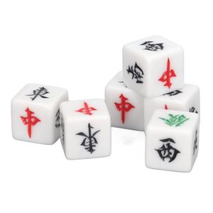 JEU SOCIÉTÉ - PLATEAU VGEBY Mahjong Dice Lot de 12 Dés à 6 Faces, Gros D