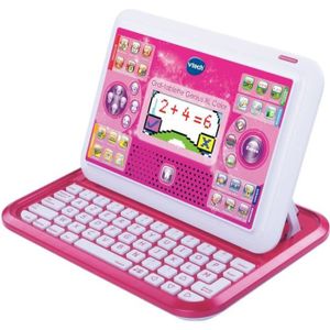 ORDINATEUR ENFANT Ordi-Tablette Enfant VTECH Genius XL Color Rose - 2 en 1 avec écran couleur - Mixte - A partir de 5 ans