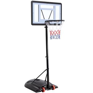 PANIER DE BASKET-BALL Yaheetech Panier de Basket Ball sur Pied Hauteur Réglable 219-279 cm Portable 6 Niveaux à Roulettes