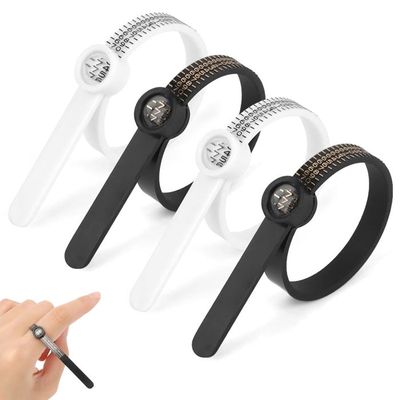 Mesureur Taille Bague - 4 Pièces Avec Loupe - Ruban Mesure Doigt - Pour Achat Bague Cadeau
