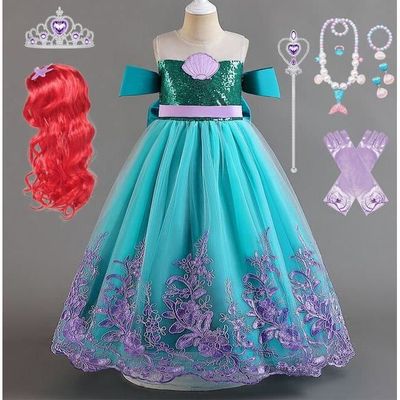 Fille Enfant Robe de Princesse Ariel et Accessoires D guisement de