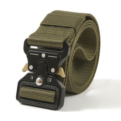 Ceinture Tactique Noire Homme - Nylon, 9 Poches, Largeur 5cm, Utilitaire