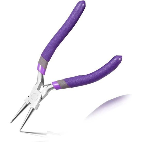 LEONTOOL Pince à Bec Plat Bijoux 12,7 Cm – Mâchoires Lisses Acier Carbone Antifatigue