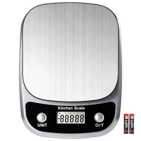 Balance De Cuisine Numérique 10kg/1g Rechargeable USB - Écran LCD, Fonction Tare, Multifonction