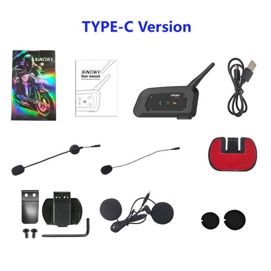 Interphone Bluetooth Moto Q58 Max - Portée 500 M, étanche IP65, Double Noyau, écran LCD - Compatible Avec La Plupart Des Casques