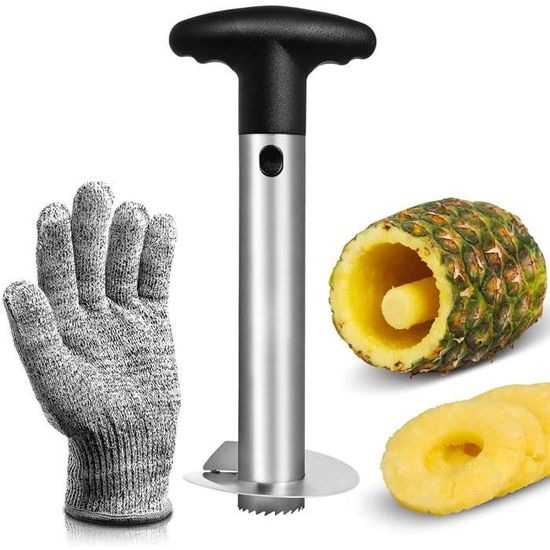 Coupe AnanasDecoupe Ananas avec Lame en Acier Inoxydable de Qualité  Alimentaire et Poignée en ABSEpluche Ananas24 CMNoir. Ave [72] - Cdiscount  Maison