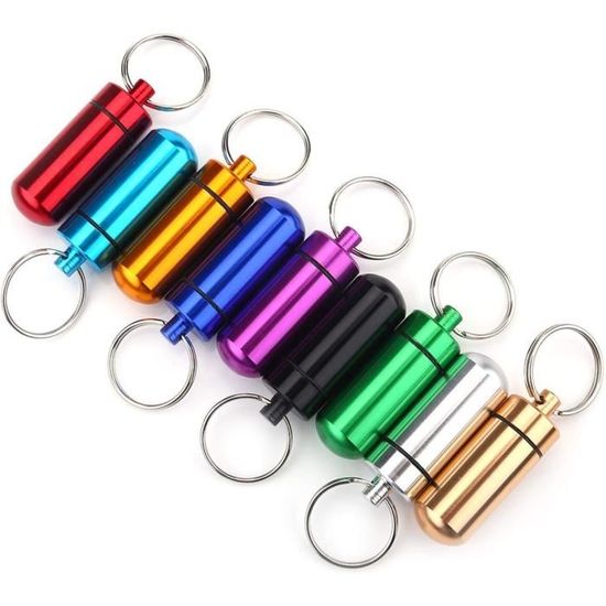 9 Petits Piluliers,Boîte à Pilules Rond Petits Étanche Mini Boîte à ...