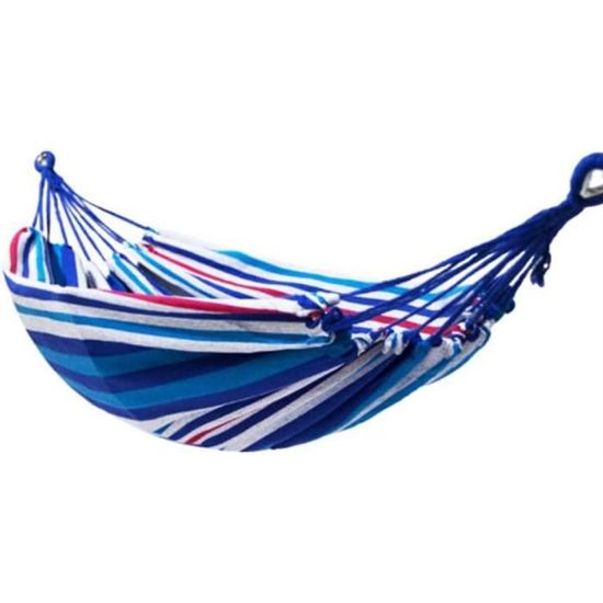 Hamac En Coton Portable AKTIVE - 200x100cm, Capacité 200kg - Avec Corde Et Sac De Transport - Style Bohème